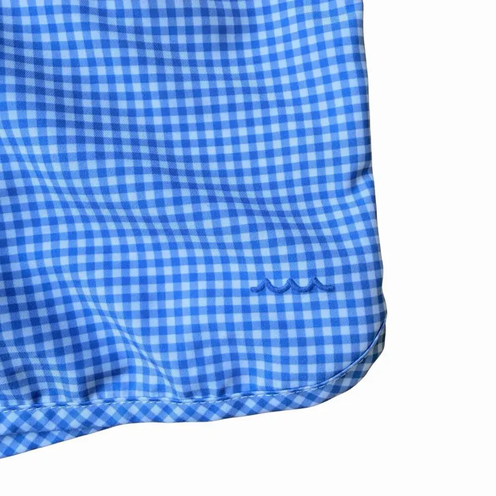 Minnow Boys Swim Sky Blue Gingham Boardie Size 7/8